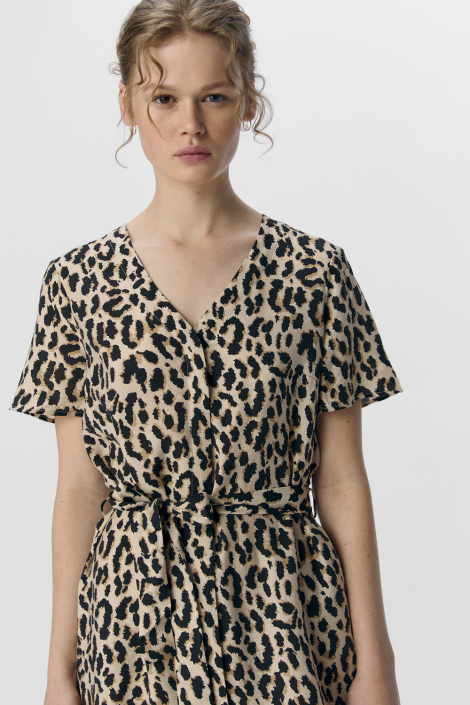 Object beige dames jurk