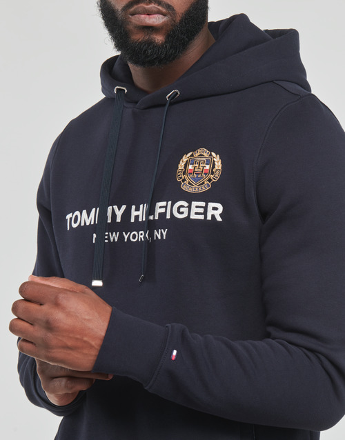 Tommy Hilfiger - ICON STACK CREST  HOODY - Marine