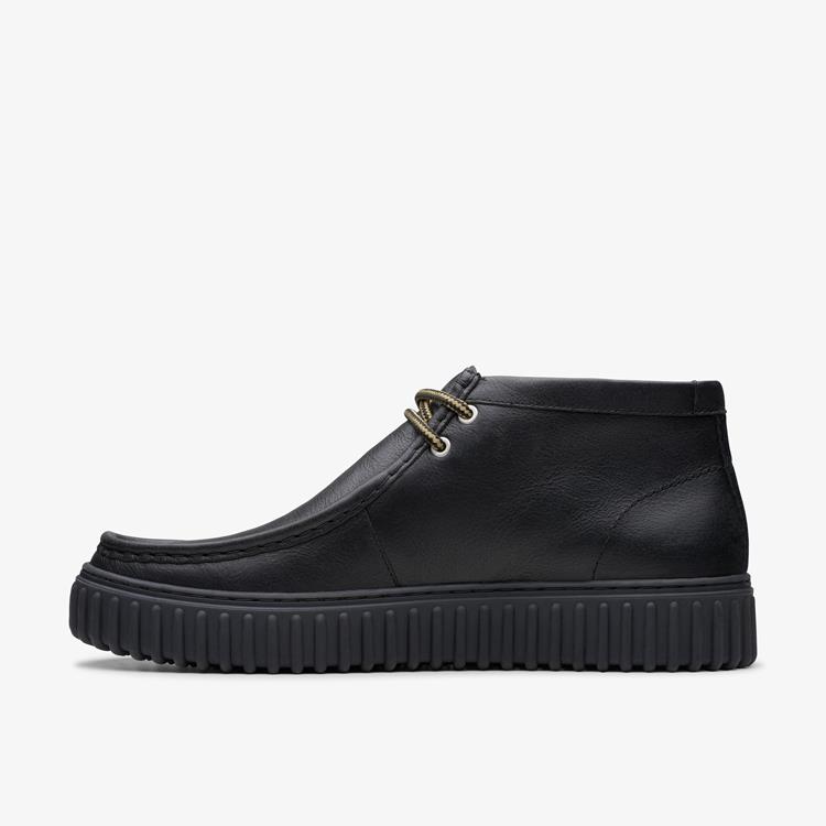 Clarks Torhill Hi black leather
