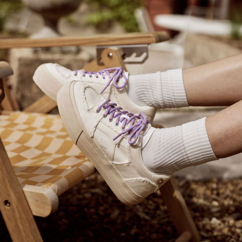 Walnut Platform Coton - Chaussures lifestyle femme