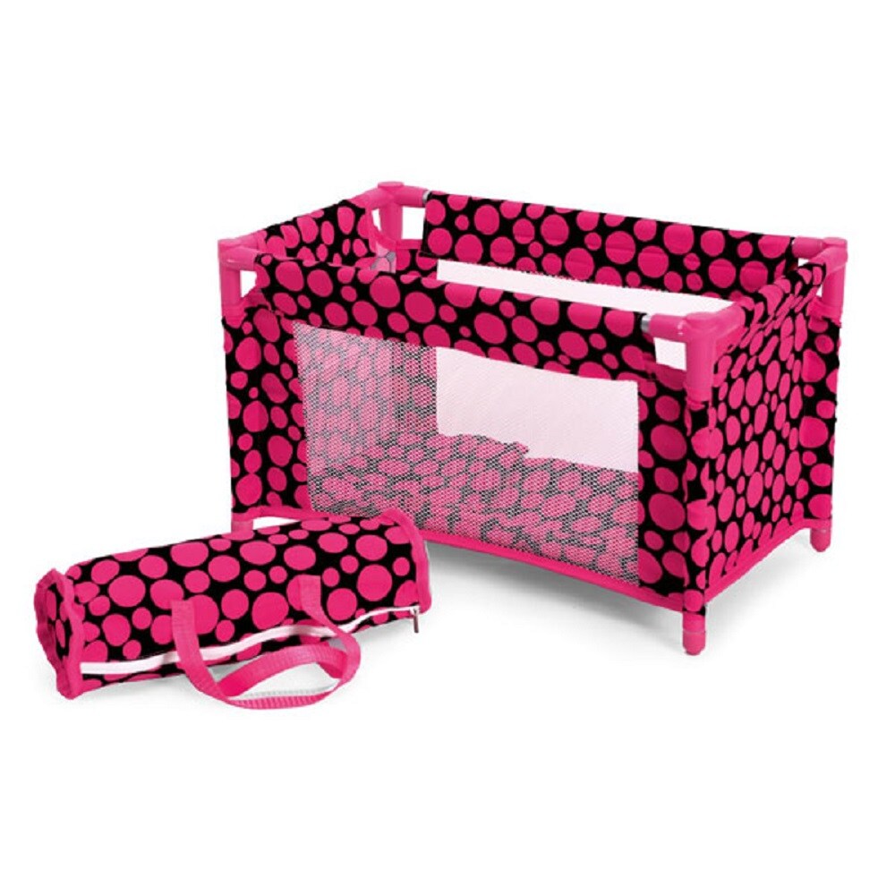 Puppenbett Fantasy 9381, 48x27x31 mit Matratze, Kissen, Seitenfenster, Tasche