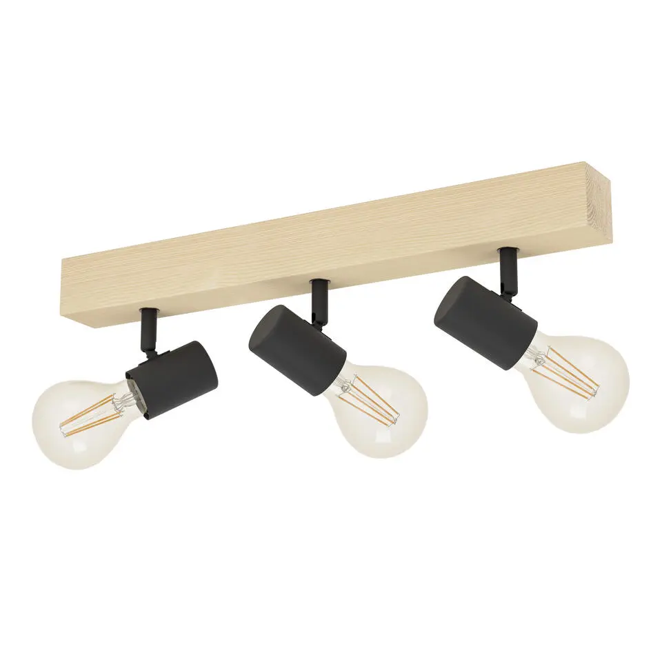 EGLOTownshend3Spot-3lichts-E27-Bruin-Zwart