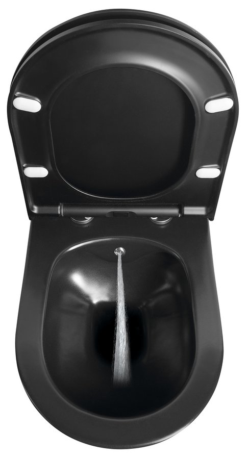Sapho Avva randloos toilet met bidetspoeler zwart mat