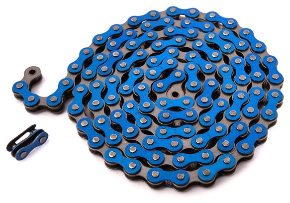 BMX CHAINE BLEU 1/2 x1/8  ACIER KHEBIKES