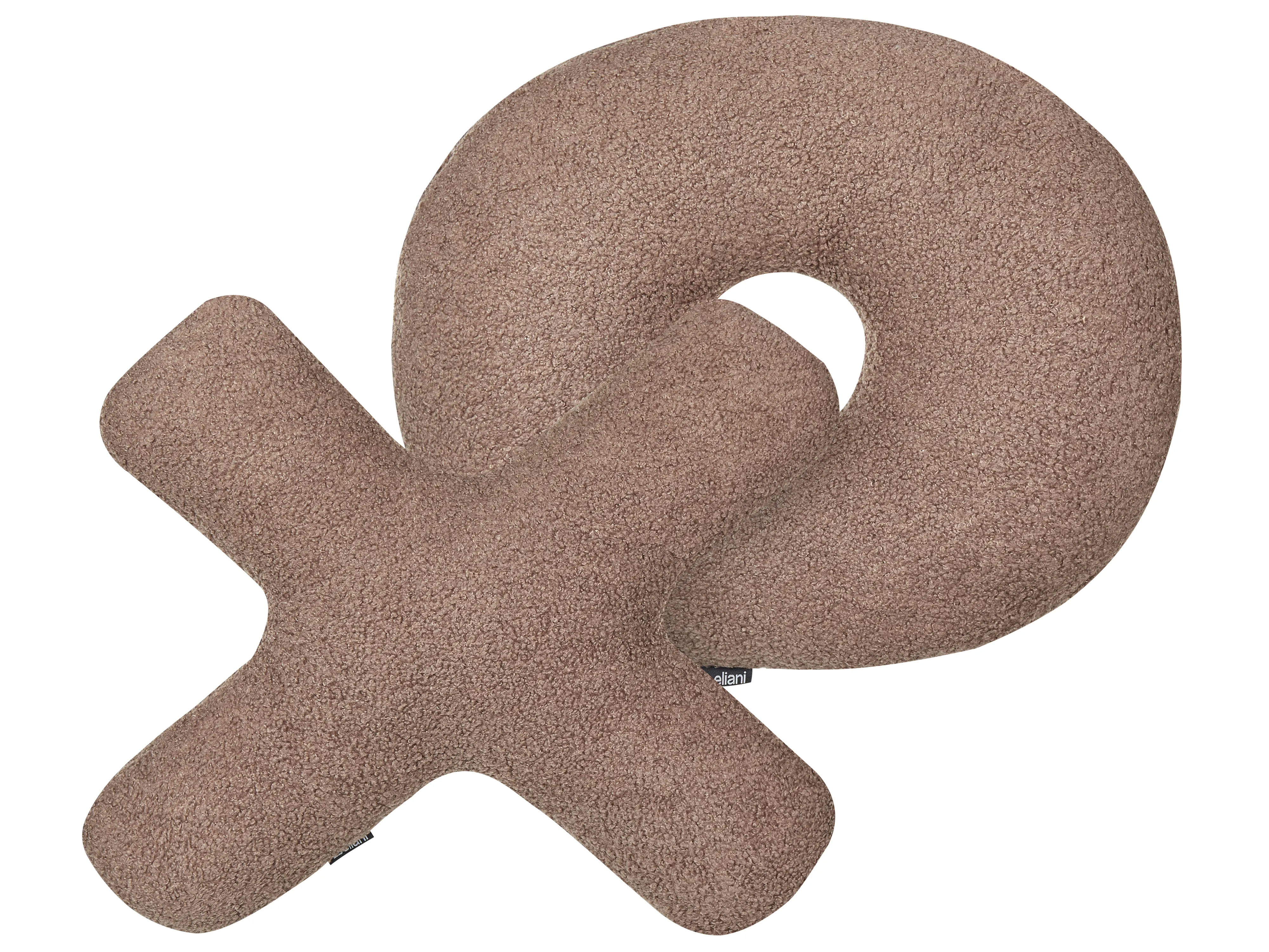 Set van 2 sierkussens HESPERIS Bouclé Bruin effen