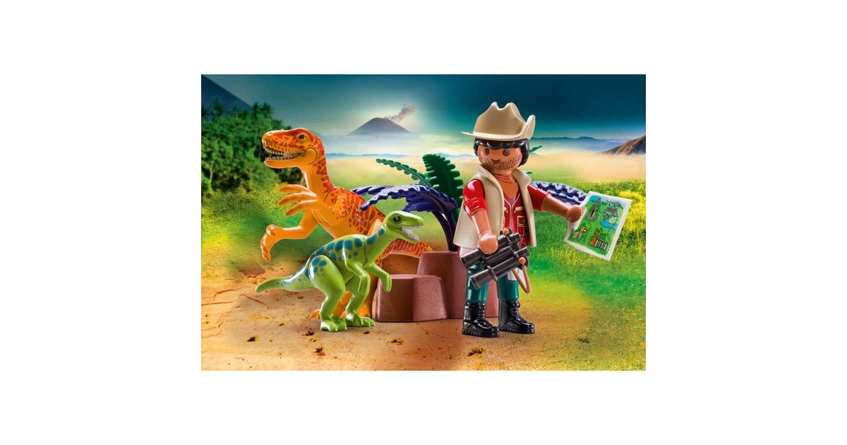 PLAYMOBILDinos - Onderzoeker en Dino Koffer Constructiespeelgoed  (70108)