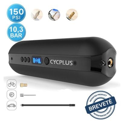 Pompe électrique - Mini compresseur - CYCPLUS A2 PRO : gonflage rapide pour toutes les valves  incluant une Batterie externe