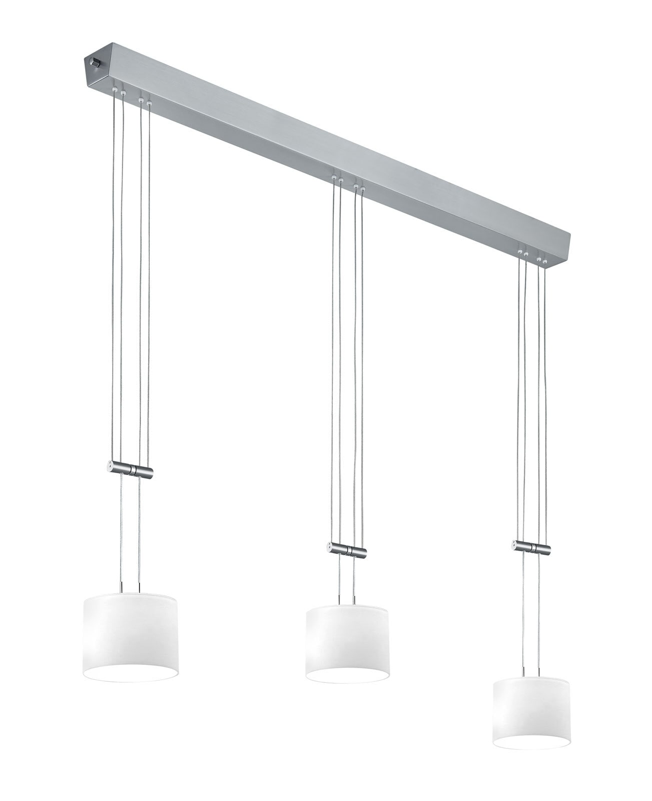 BANKAMP LED Balkenpendel GRAZIA Z 3-flg nickelfarbig