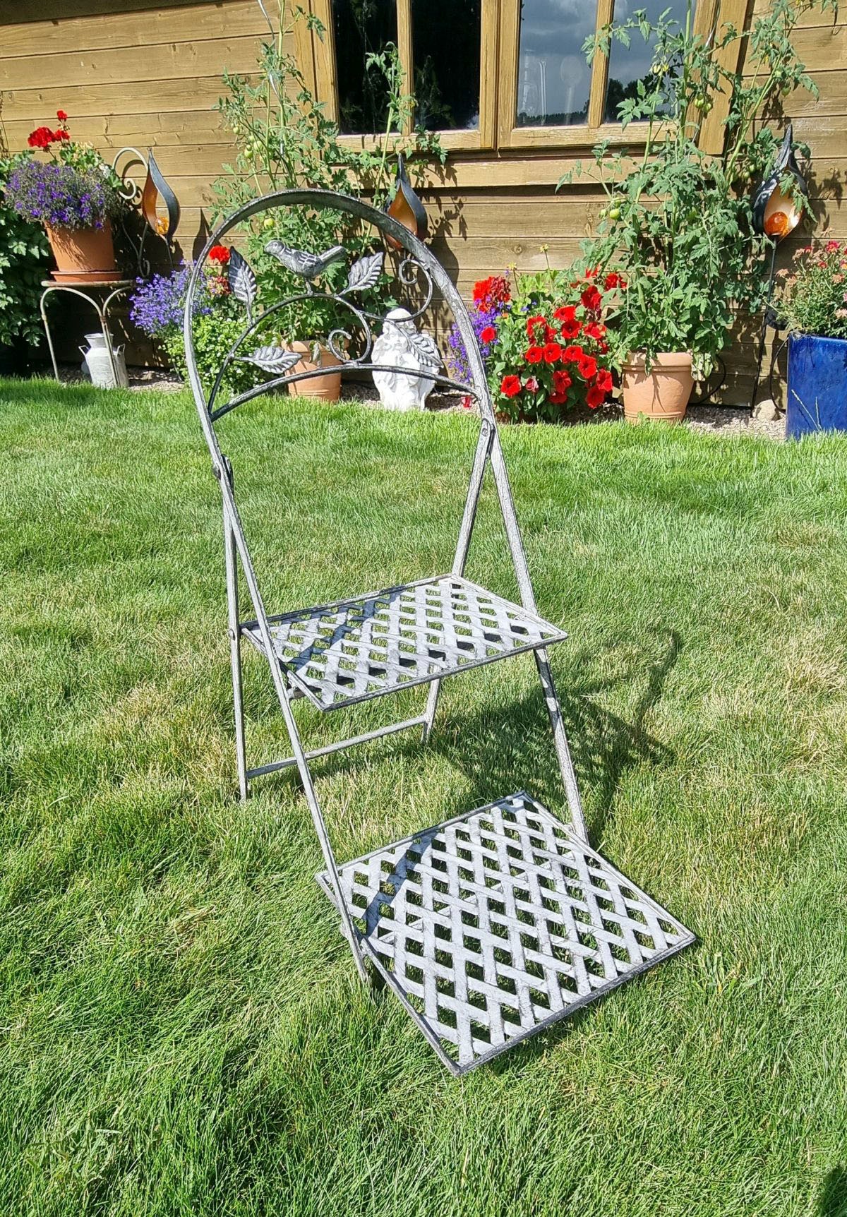 Ambiente Haus Pflanzentreppe »Blumtreppe in grau (H) 53cm«