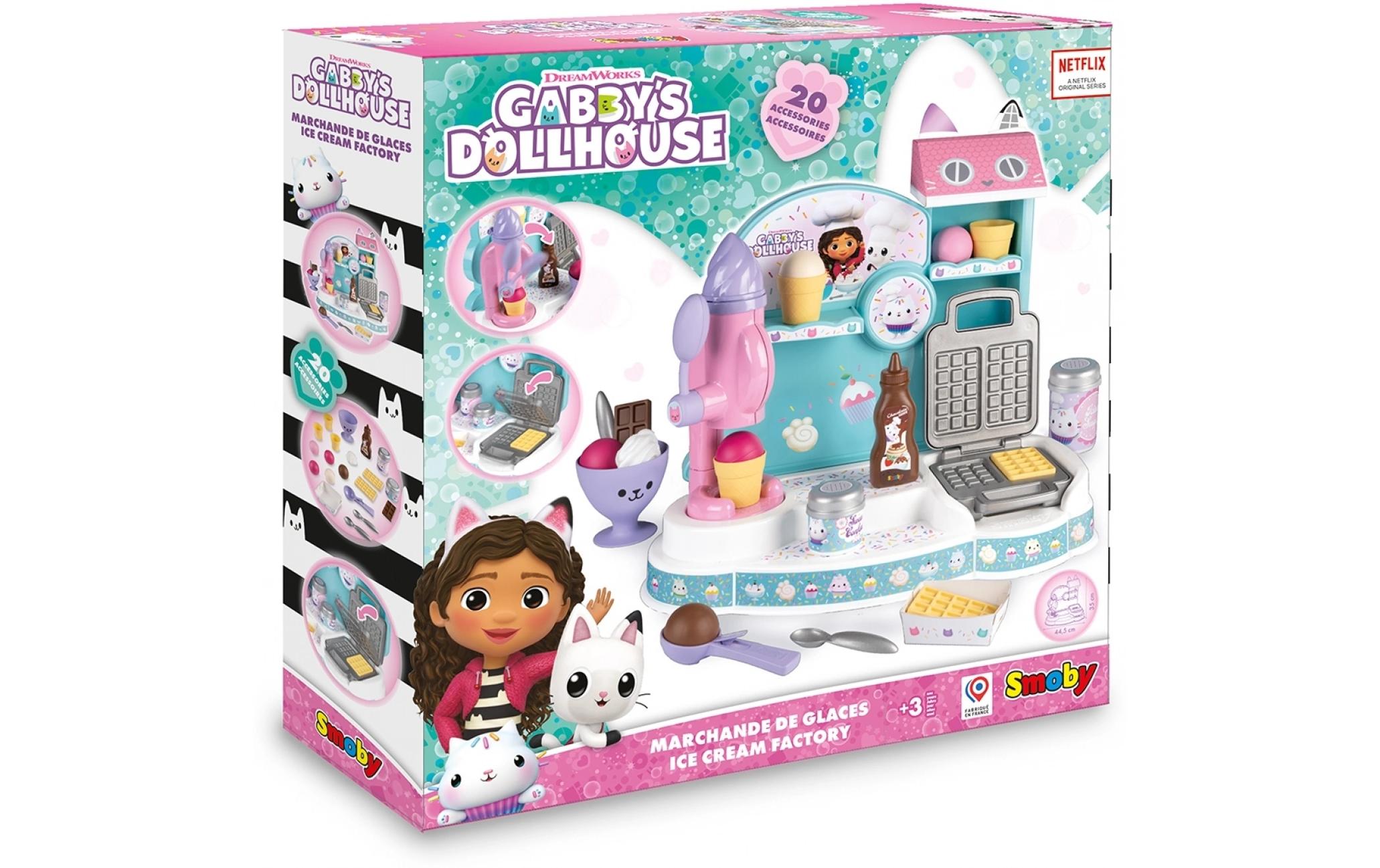 Gabby's Dollhouse Eis-ShopSpiel-Eisladen mit Eismaschine und Waffeleisen