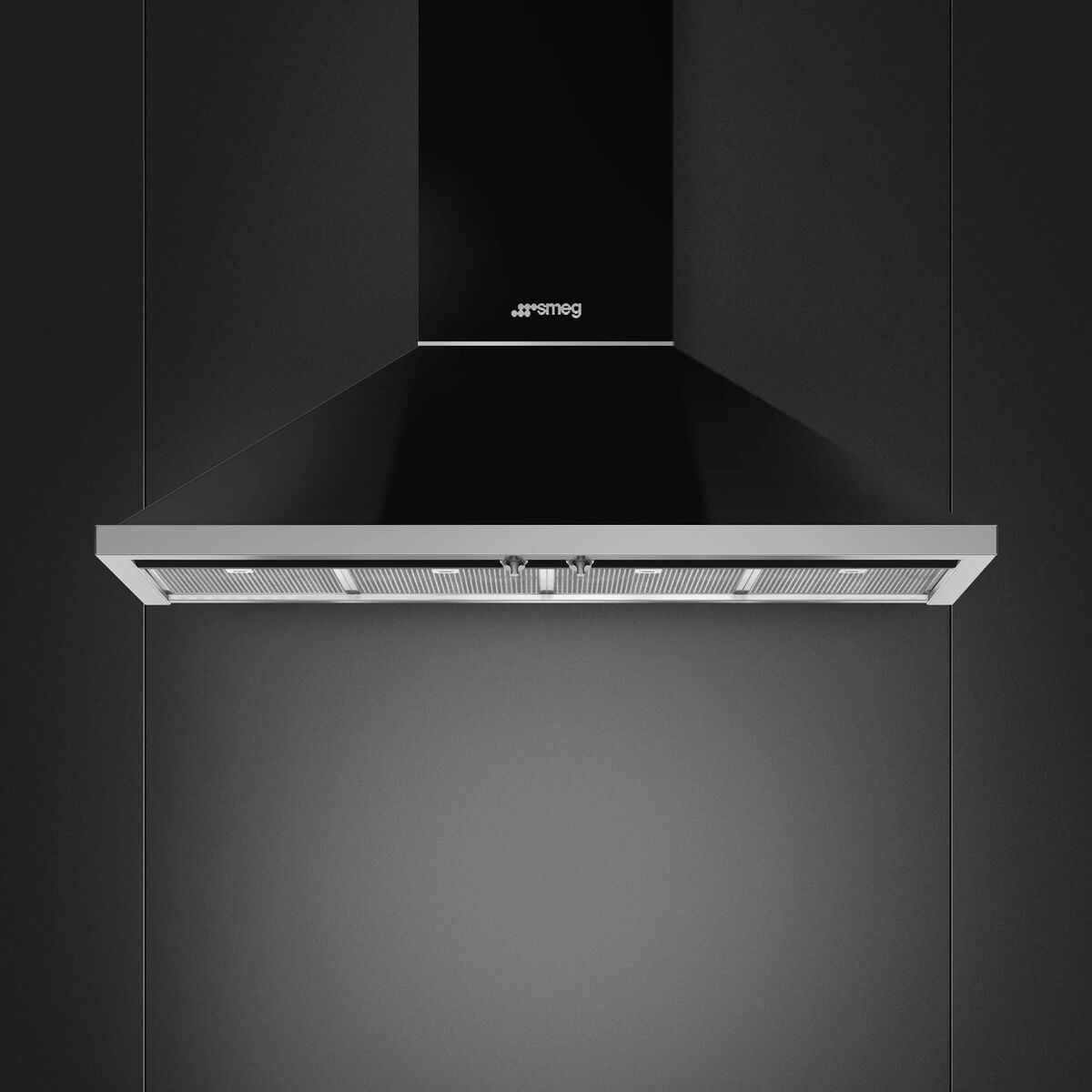 KPF12BL Portofino kjøkkenvifte 120 cm, svart