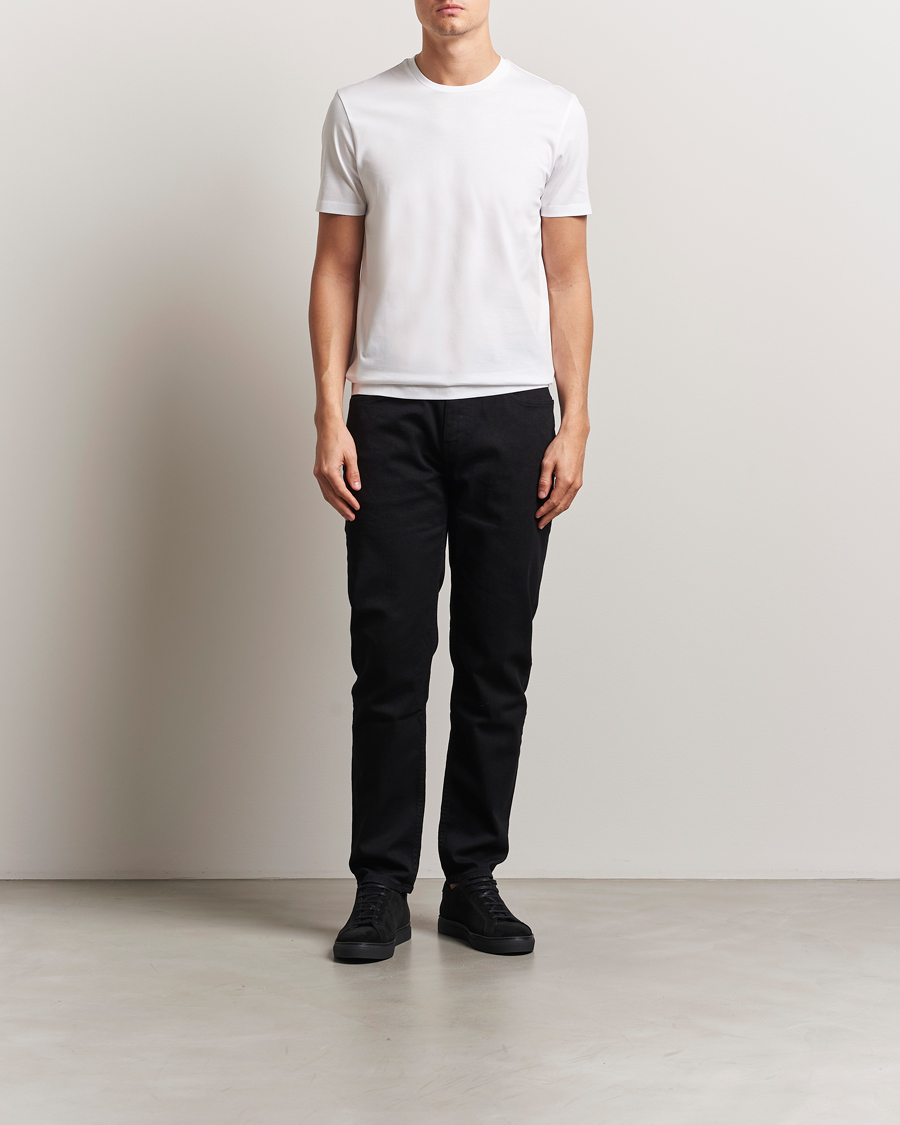 BOSS BLACK Tessler Mercerized Crew Neck T-Shirt White