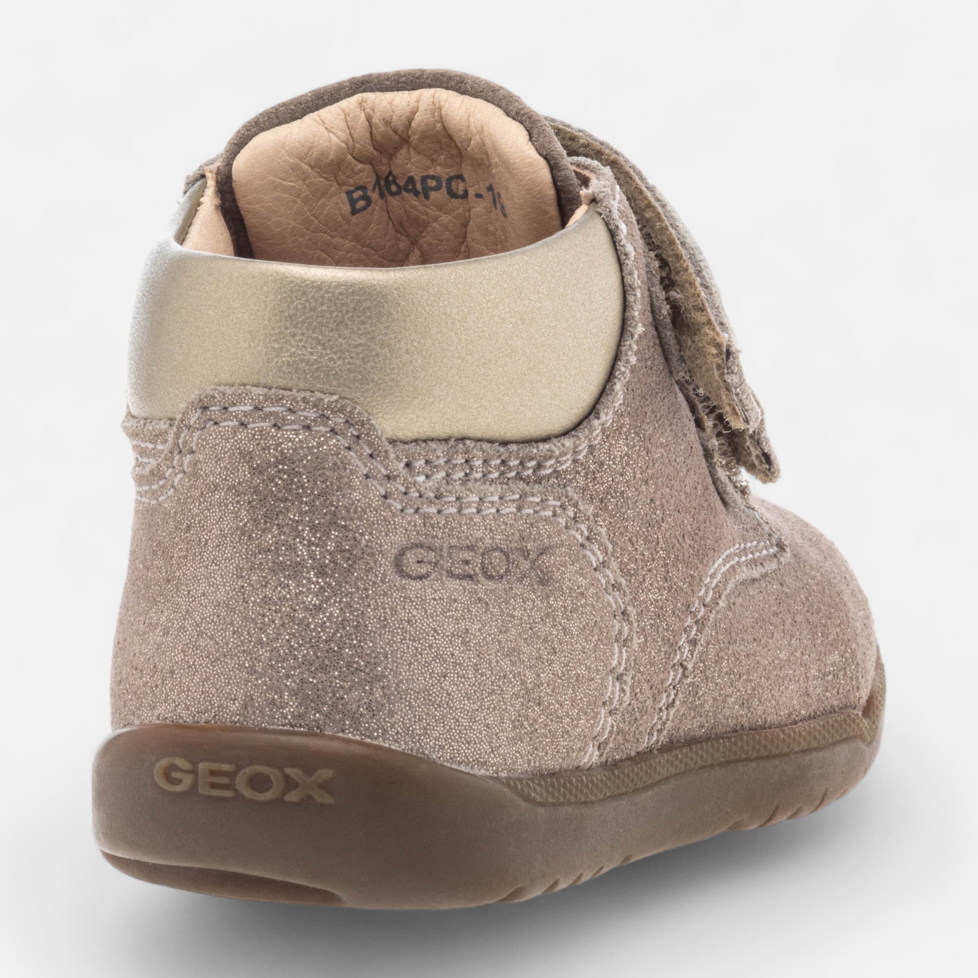 Baskets hautes Bébé fille en cuir or