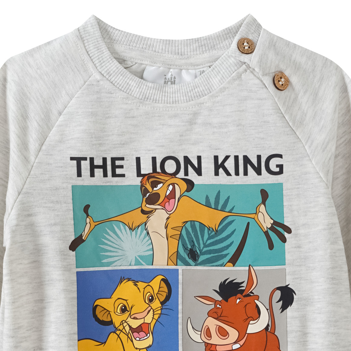 Topomini Der König der Löwen Sweatshirt mit Simba hellgrau
