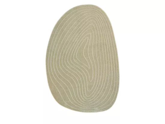 Elliott II - Tapis contemporain de forme organique - Beige - 160x230cm