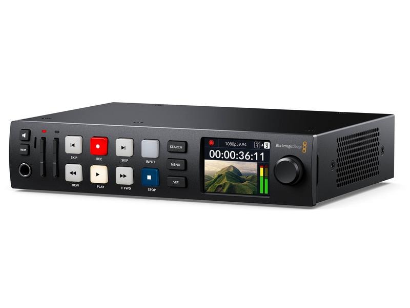Blackmagic Design Recorder HyperDeck Studio HD Plus Professionelles Broadcast-Deck zum Aufnehmen und Wiedergeben mit SD-Karten und SSD-Medien