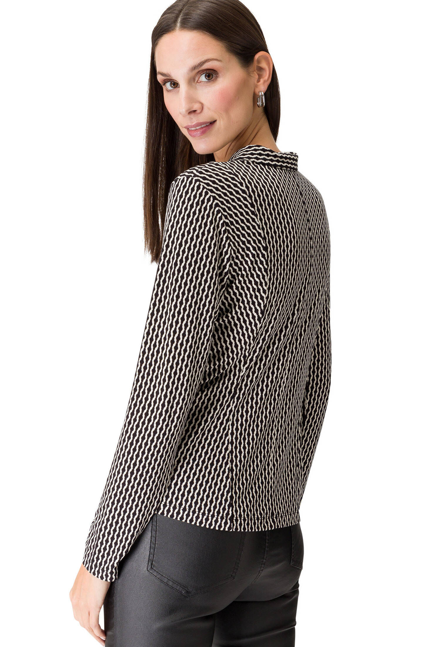 zero| Damen Blusenshirt mit Knopfleiste