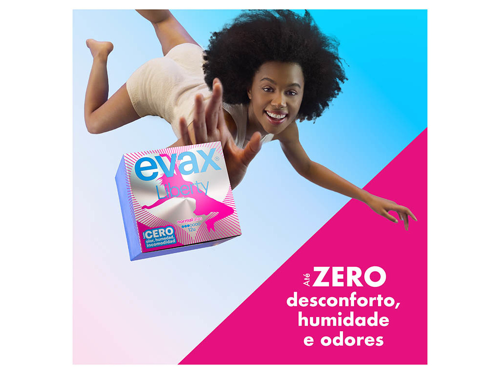 PENSOS HIGIÉNICOS LIBERTY NORMAL COM ABAS EVAX 12 UN