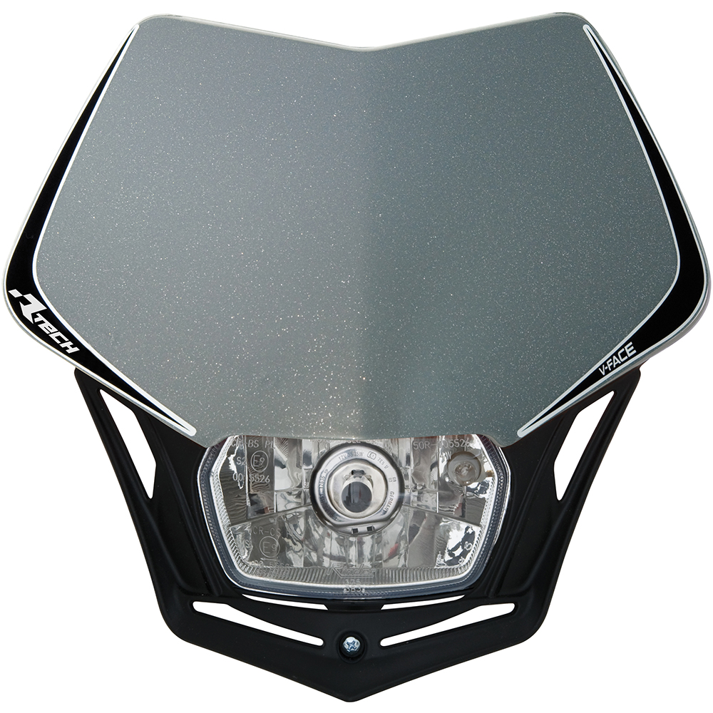 RTECHMX - Plaque Phare V-Face Gris / Noir