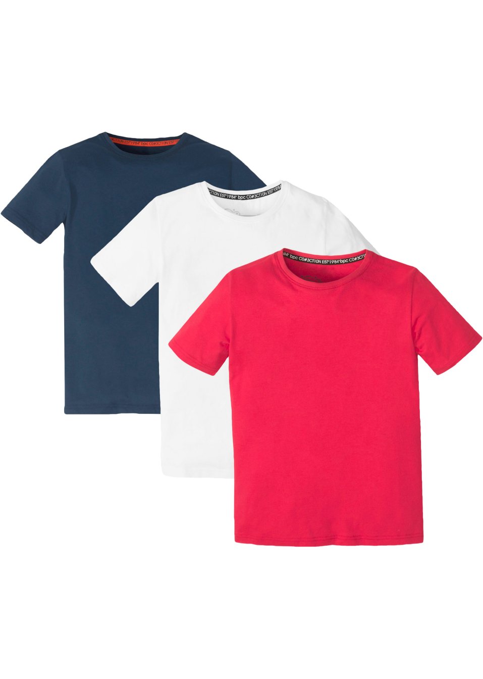 Lot de 3 T-shirts basiques garçon en coton