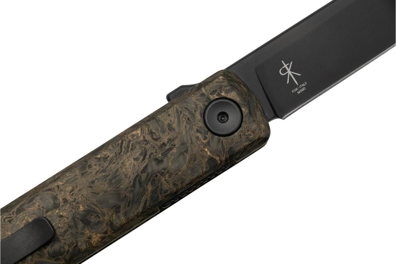 Fox Knives Chnops, FX-543FCGM, Dark Matter Gold, M390 zakmes, Knivesandtools Exclusive