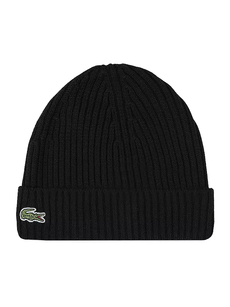 LACOSTE Mütze - Beanie schwarz