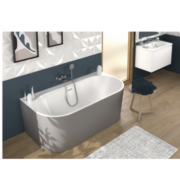 AllibertBad Ondina Vrijstaand Gun Metal Mat 170x87 cm