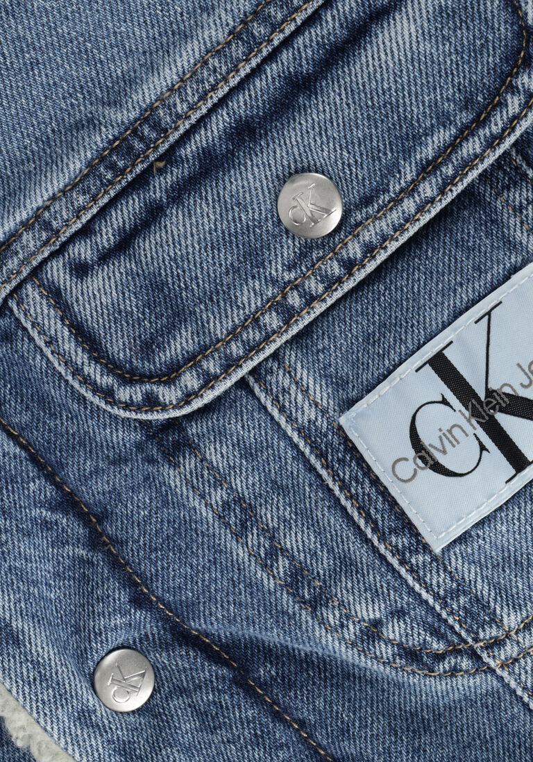 CALVIN KLEIN blauwe calvin klein spijkerjas regular 90s sherpa denim jacket