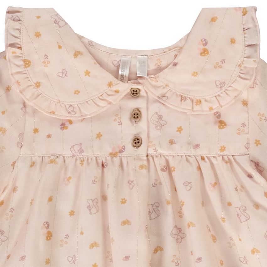 Ensemble 2 pièces imprimé fantaisie pour bébé fille - Rose