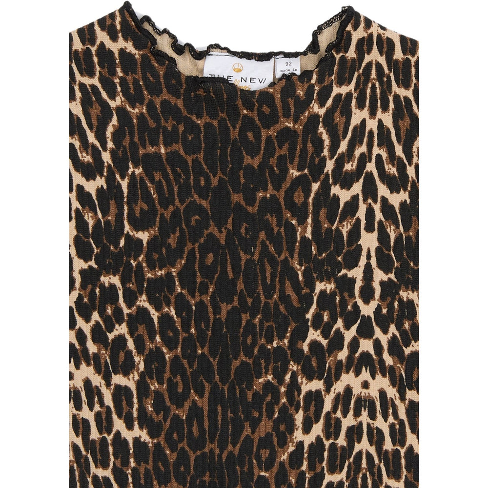 Køb THE NEW Siblings Oxford Tan AOP Ellie Rib T-Shirt