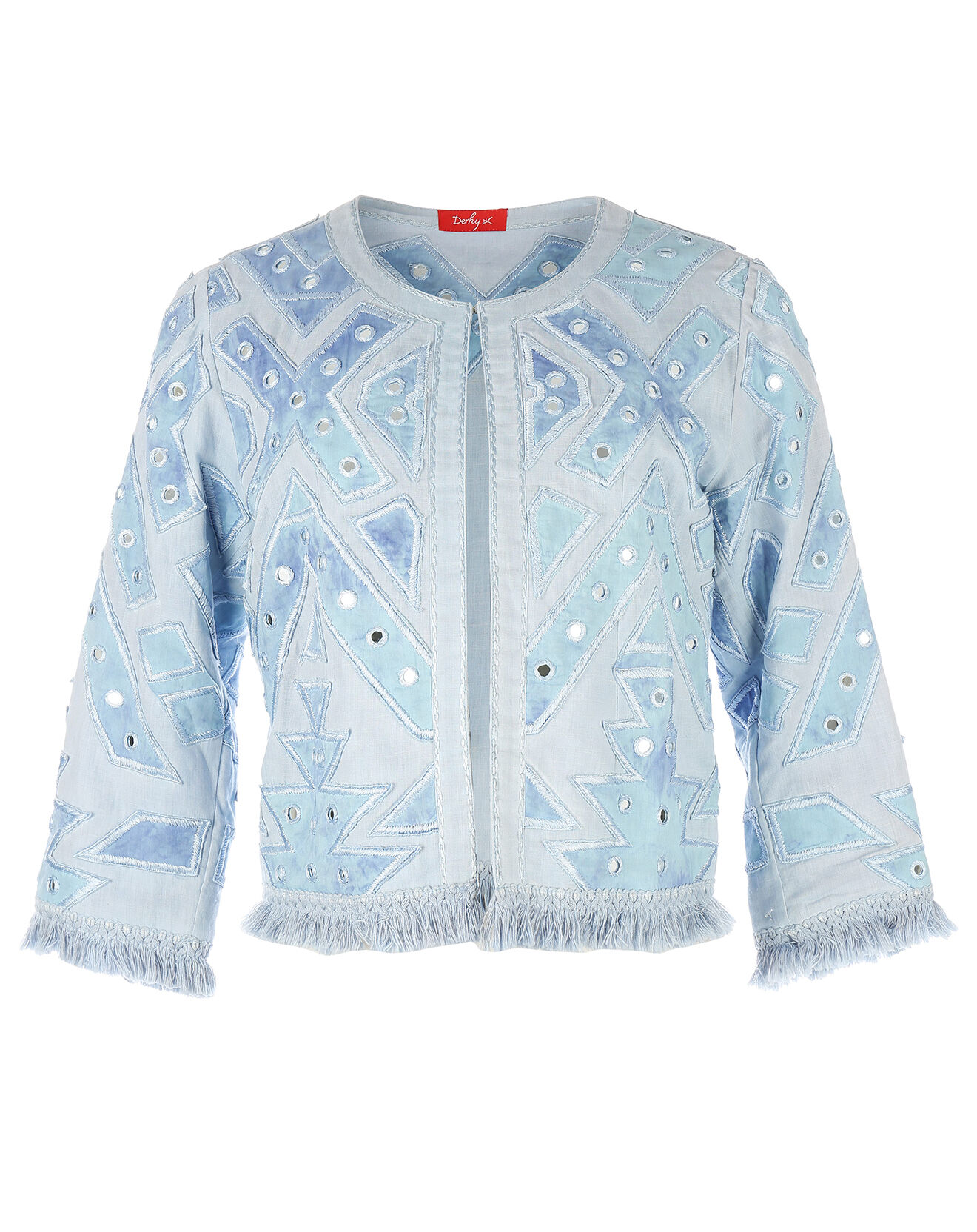 Derhy Veste en Coton & Lin Favorite bleu pétrole