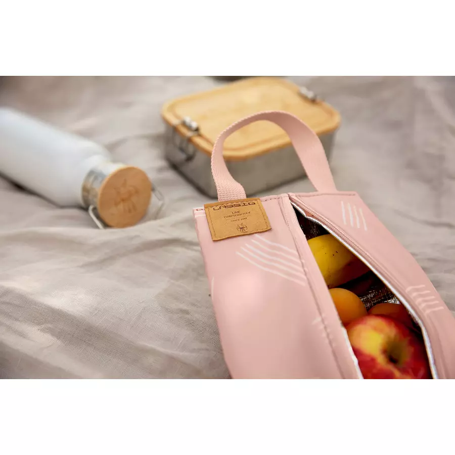 LÄSSIG Kühltasche Casual Insulated Pouch Soft Stripes rose