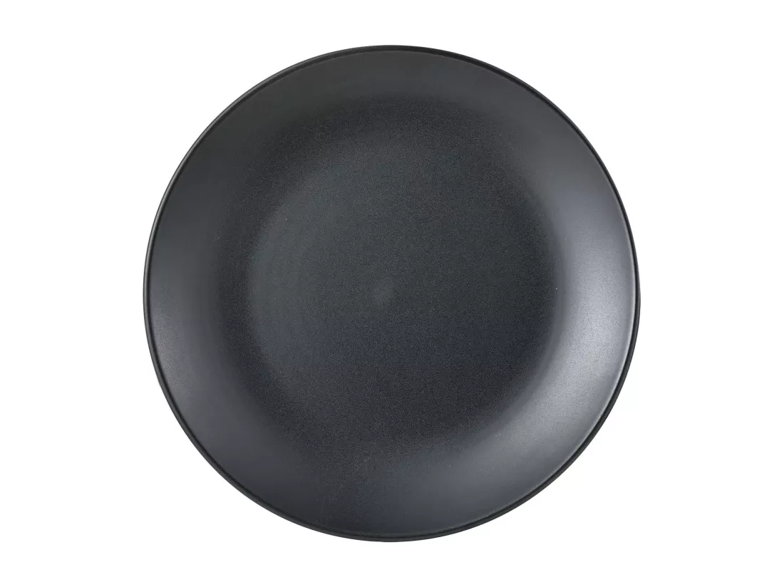 Set de 4 assiettes à viande BBQ en céramique Ø27cm Noir Bergner