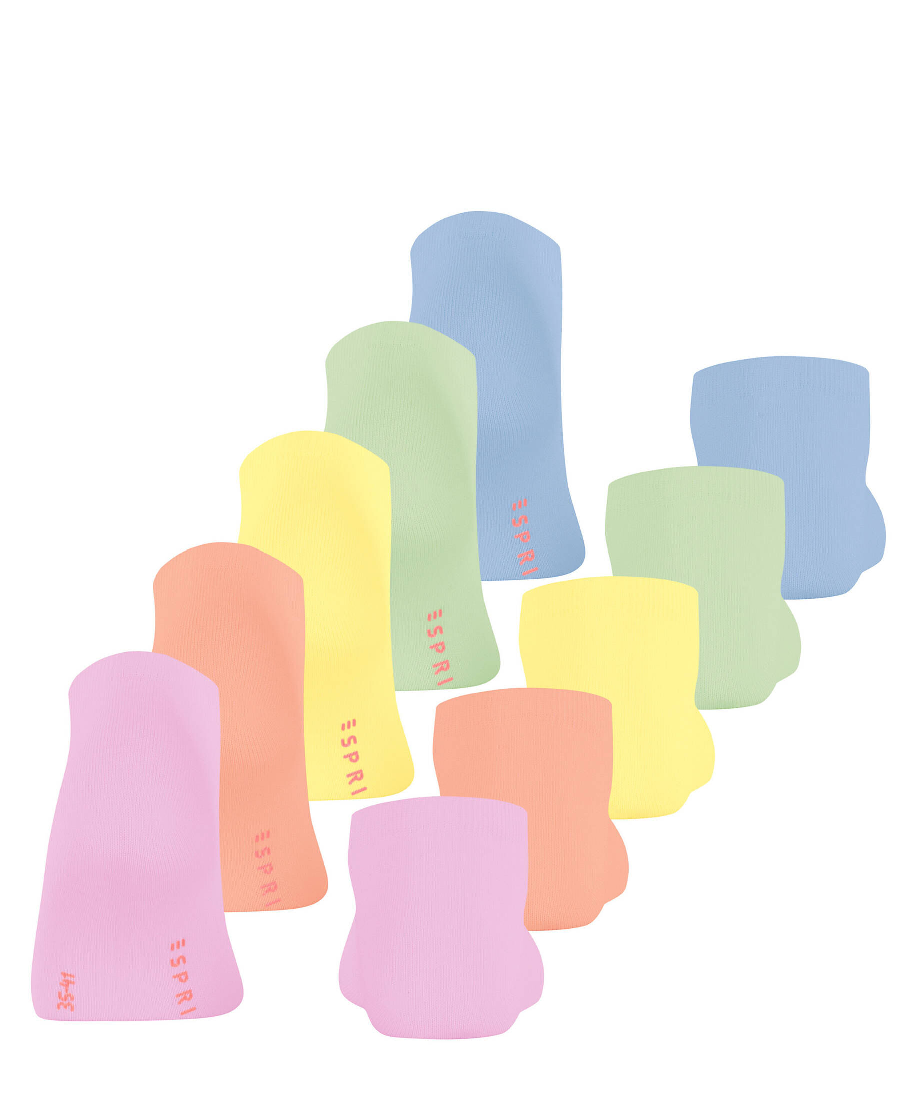 Esprit| Damen Sneakersocken Solid-Mix 5-Pack