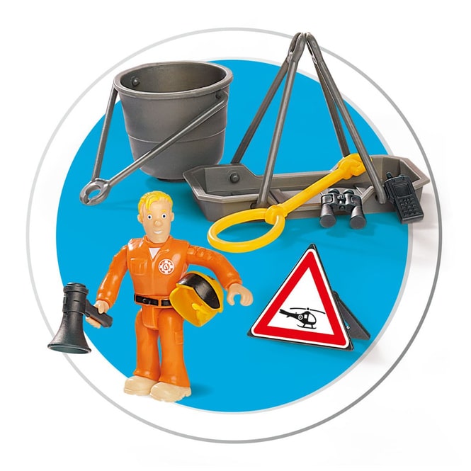 Feuerwehrmann Sam - Hubschrauber Wallaby mit Figur