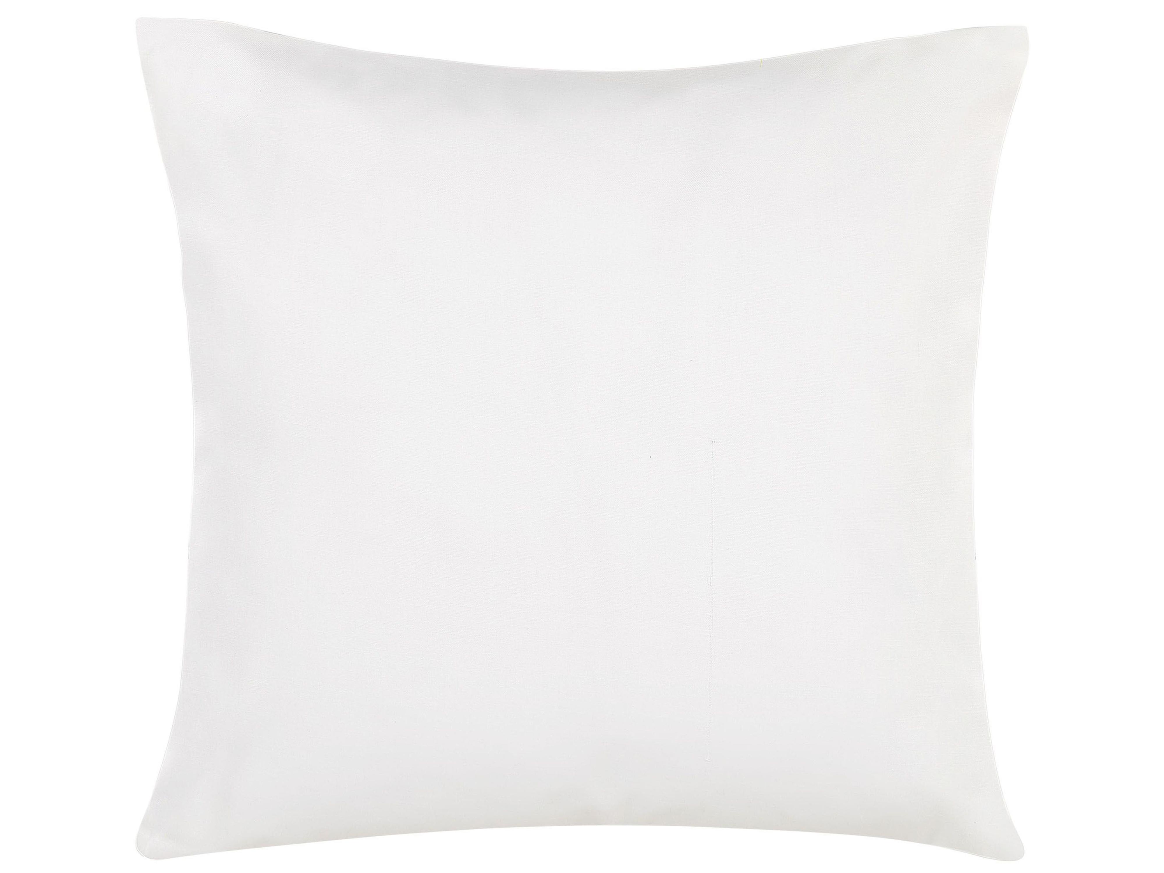 Set van 2 tuinkussens TREBBO bladpatroon 45 x 45 cm Groenblauw