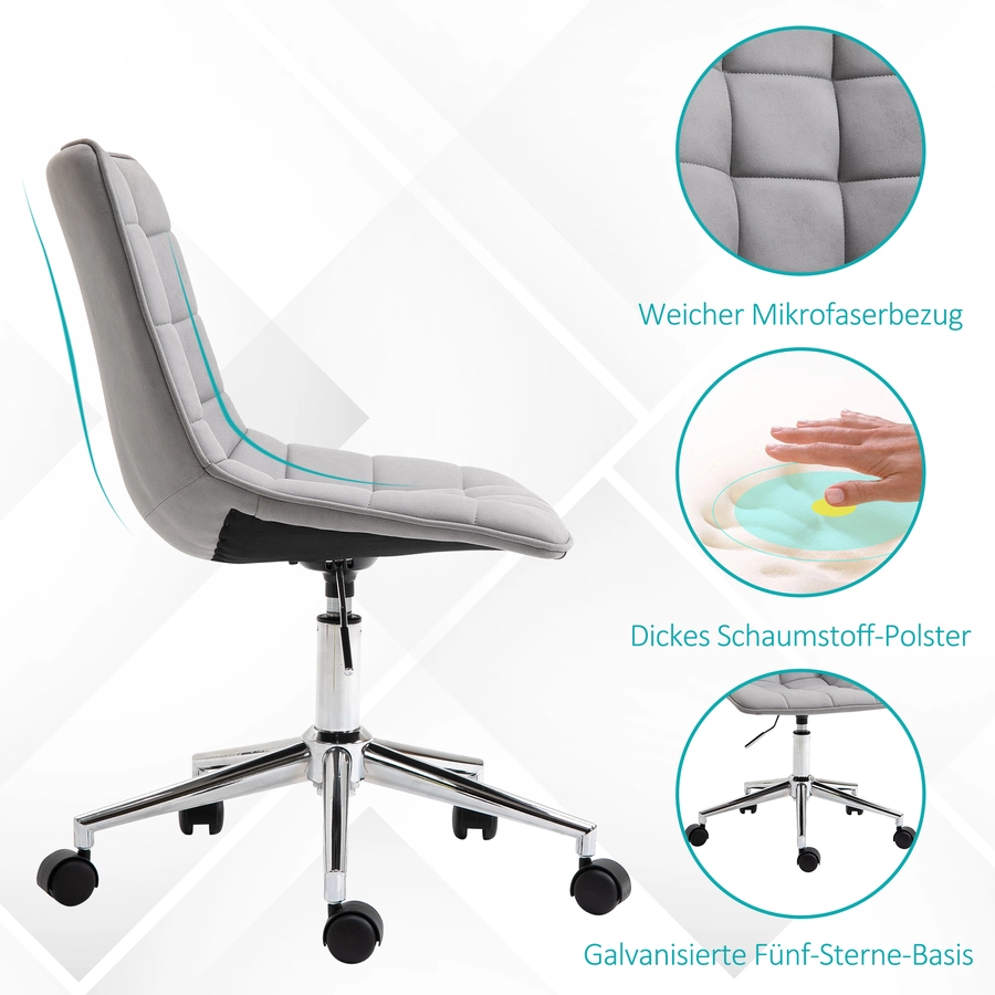 HOMCOM Bürostuhl ergonomisch grau