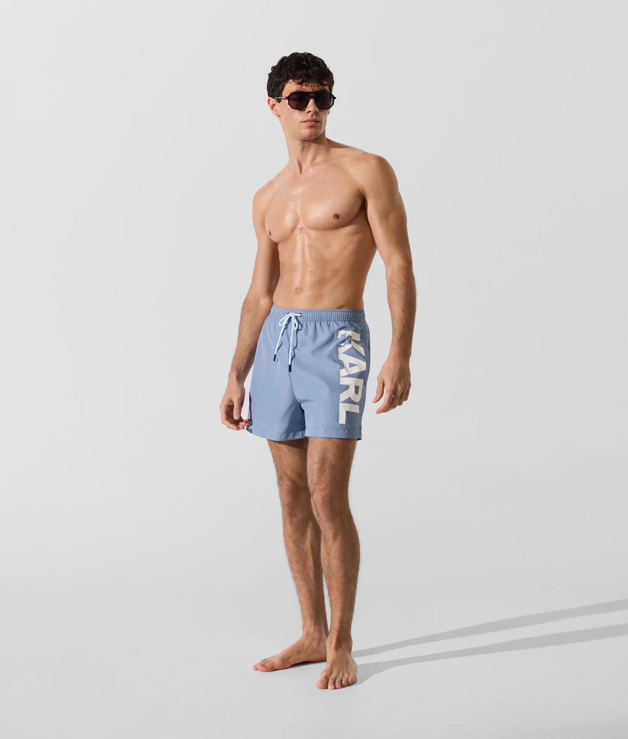 Korte boardshort met logo