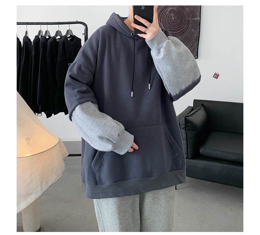 Bay Go Mall - Tweekleurige losse hoodie