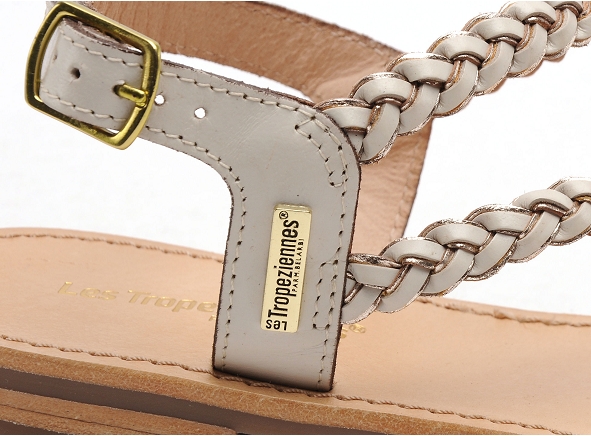 Les tropeziennes nu pieds plats femme hapydea f beige