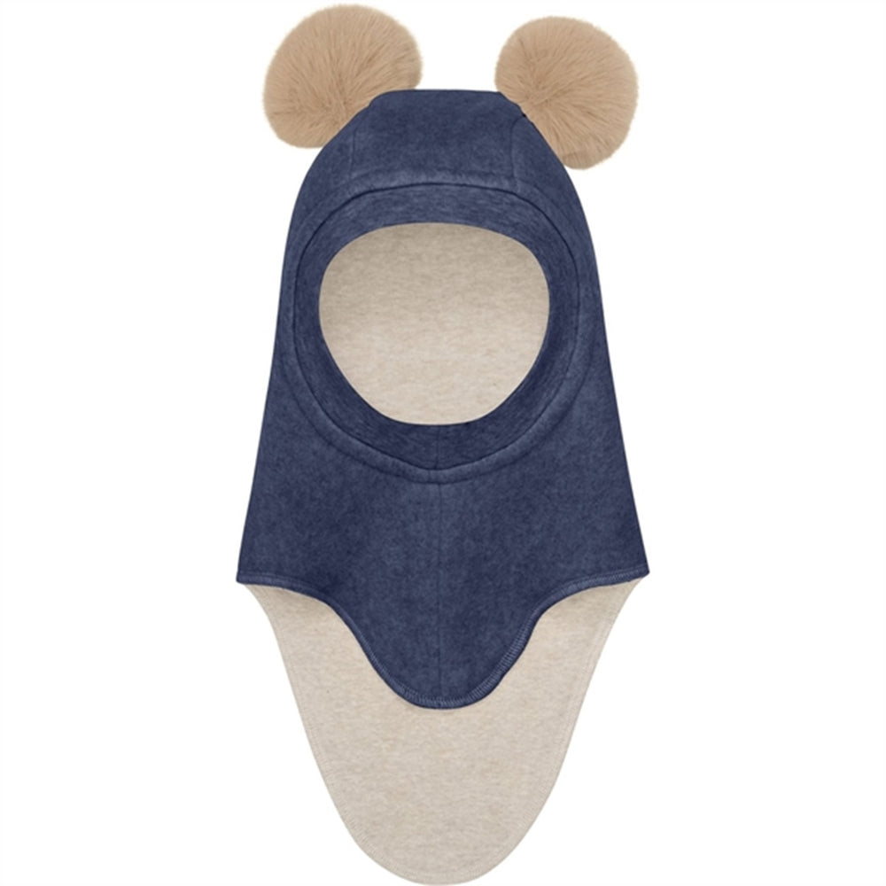 X Luksusbaby Bomuld Fleece Elefanthue Navy