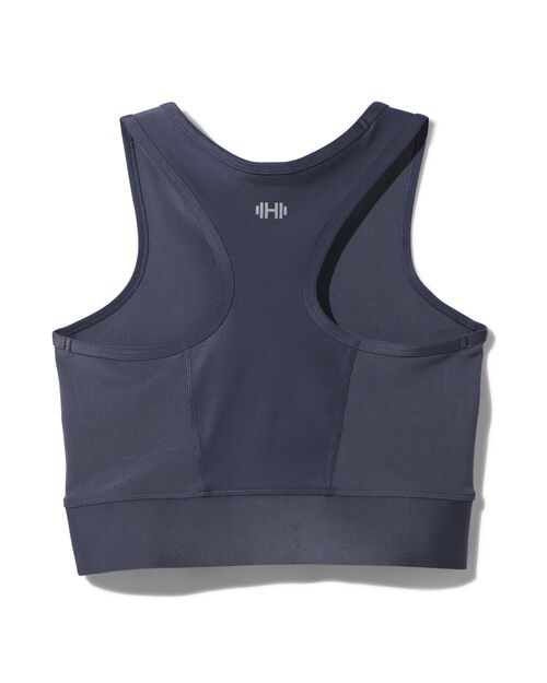 top de sport femme support moyen bleu foncé