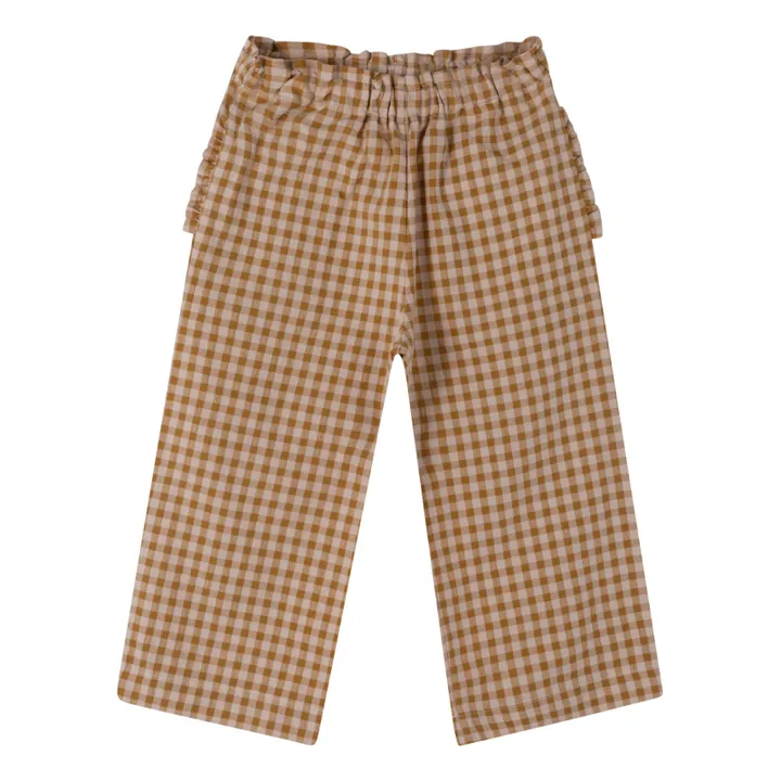 Babe & Tess Pantalon de Pyjama Vichy | Camel