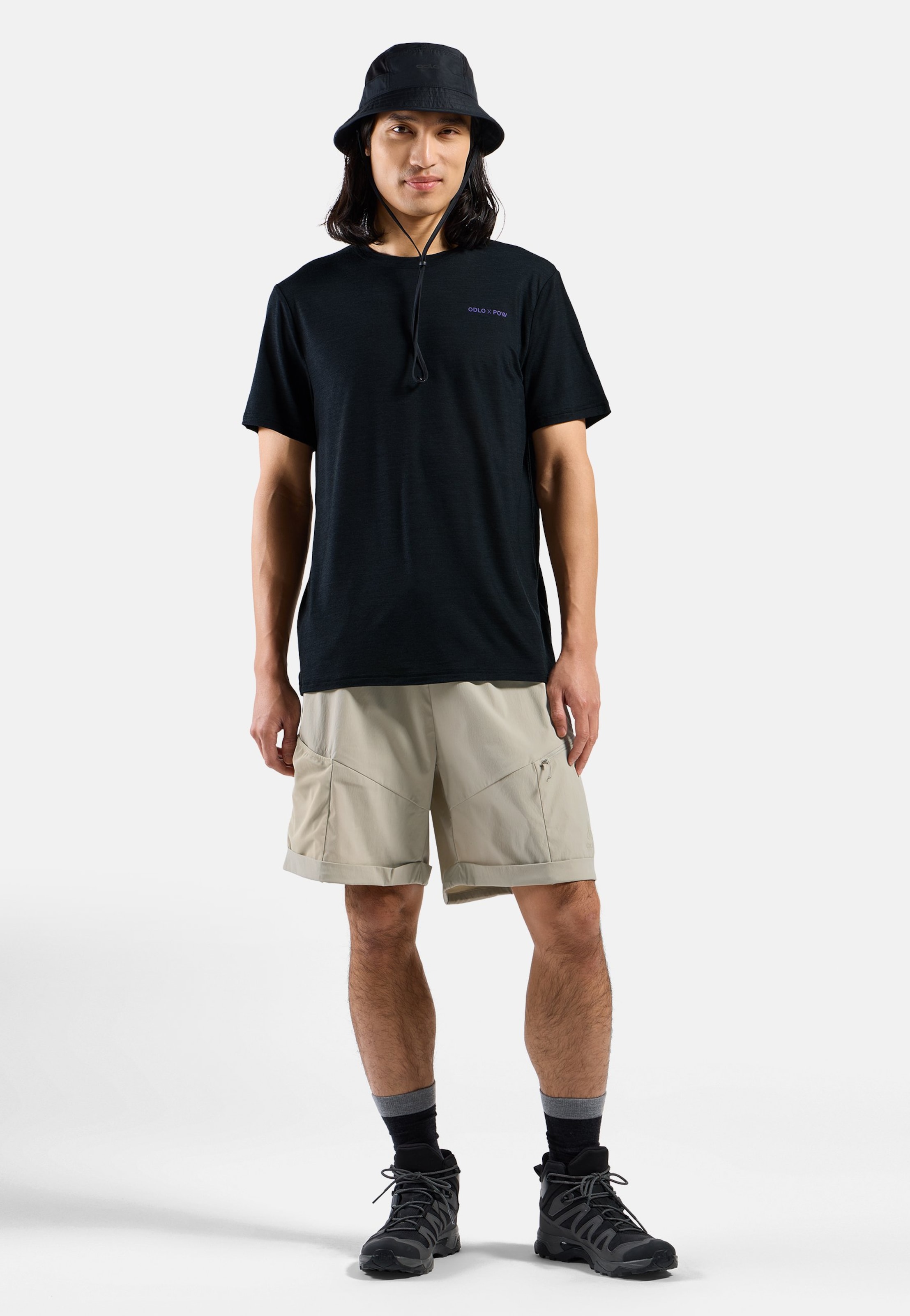 Odlo x POW Collective Voices T-Shirt aus Merinomix in black melange