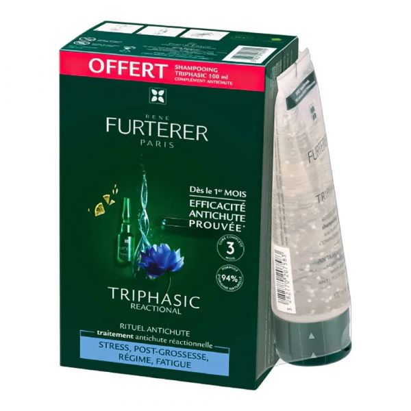 Rene Furterer Triphasic Reacional 12 Ampolas   Shampoo 100ml
