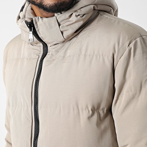 Doudoune Capuche Longue Beige