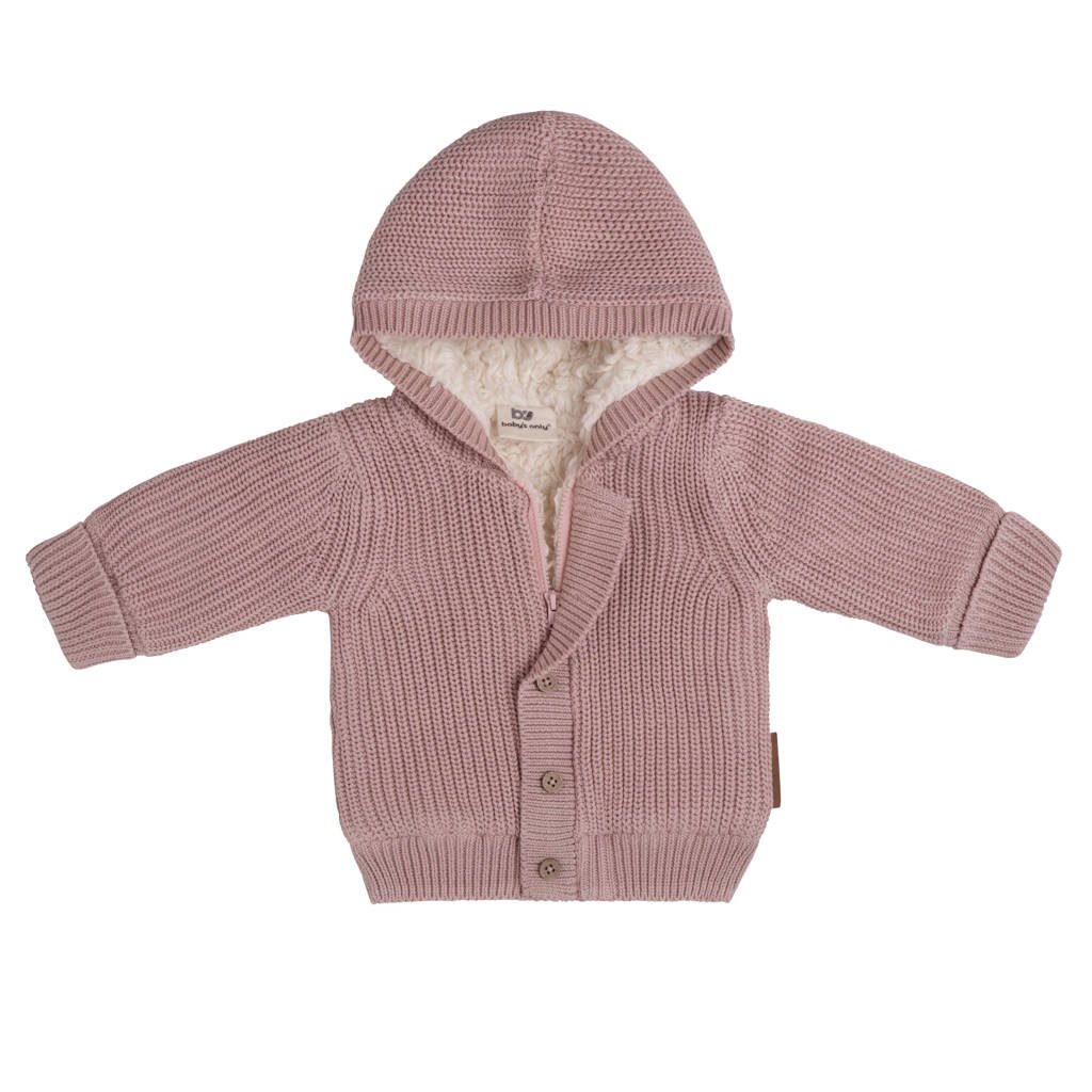 Baby's Only gebreide baby teddyjas Soul van katoen oudroze