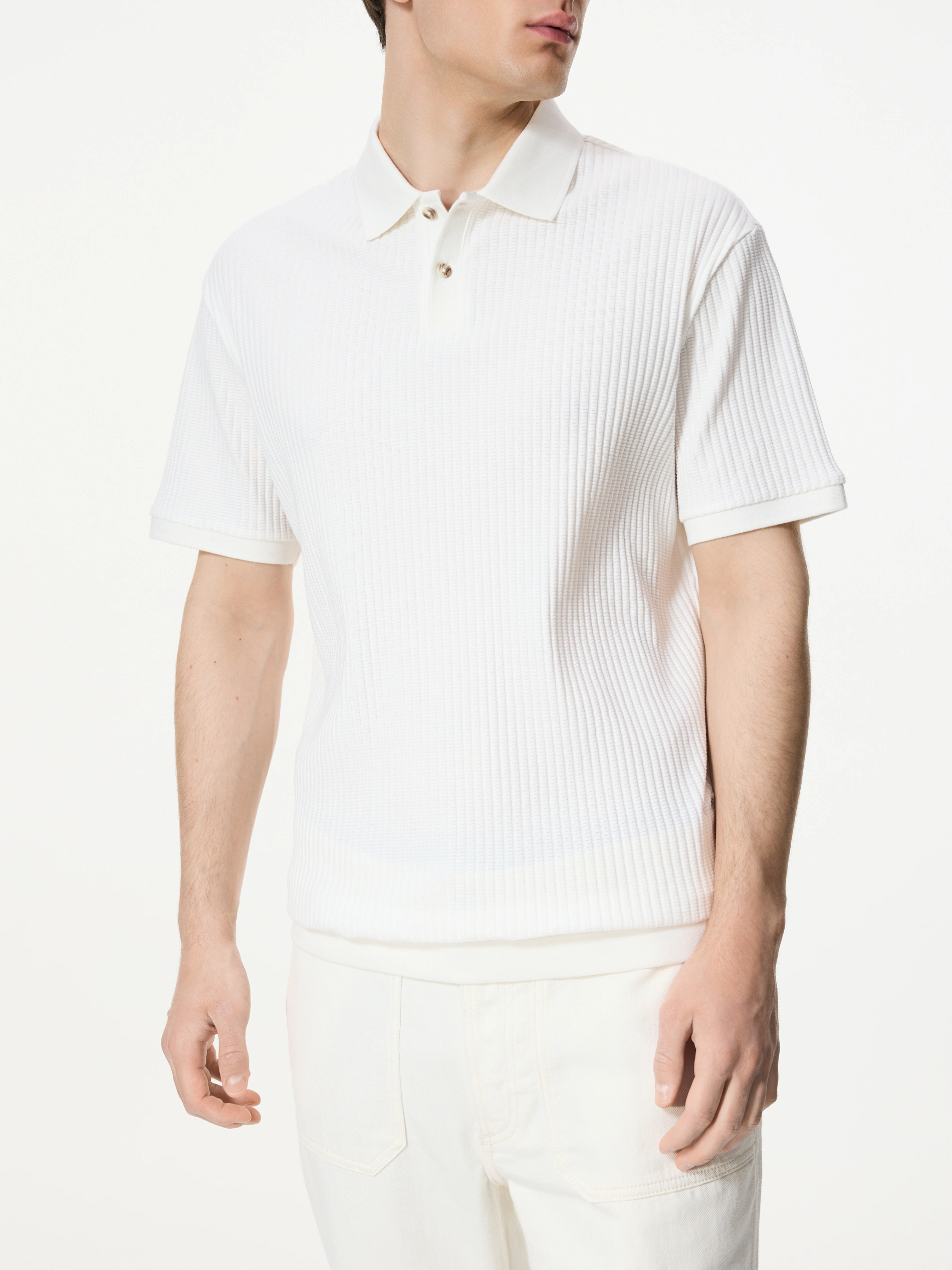 Polohemd im Comfort-Fit aus Strukturstoff