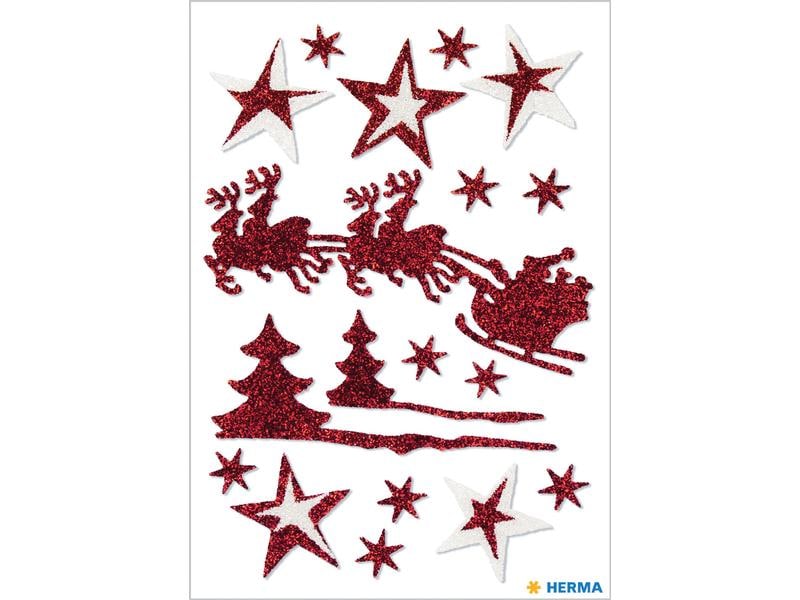 Herma Stickers Weihnachtssticker Schlittenfahrt 1 Blatt à 1 Weihnachtliche Sticker