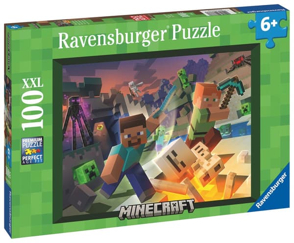 Minecraft Monster puslespill 100 brikker Ravensburger